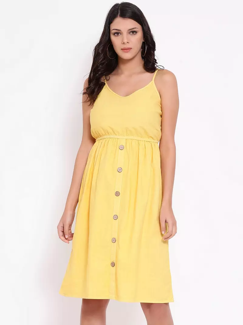 Sunrise Stereo overdyed Strap Women's Midi Dress