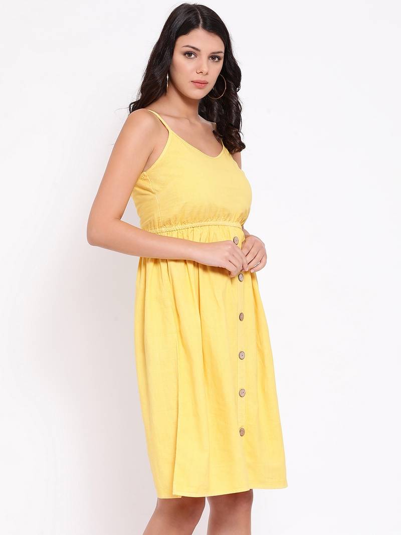 Sunrise Stereo overdyed Strap Women's Midi Dress
