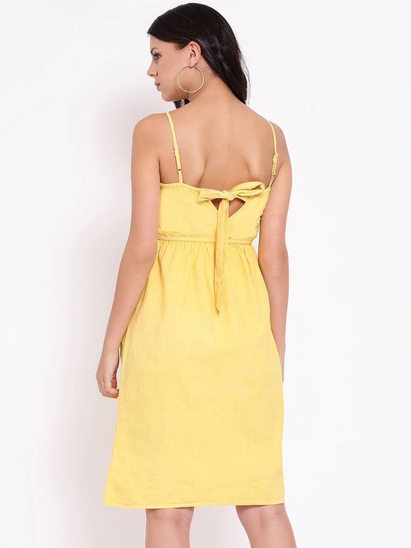 Sunrise Stereo overdyed Strap Women's Midi Dress