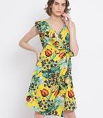 Tropical Amethyst Hi-Lo Skater Dress