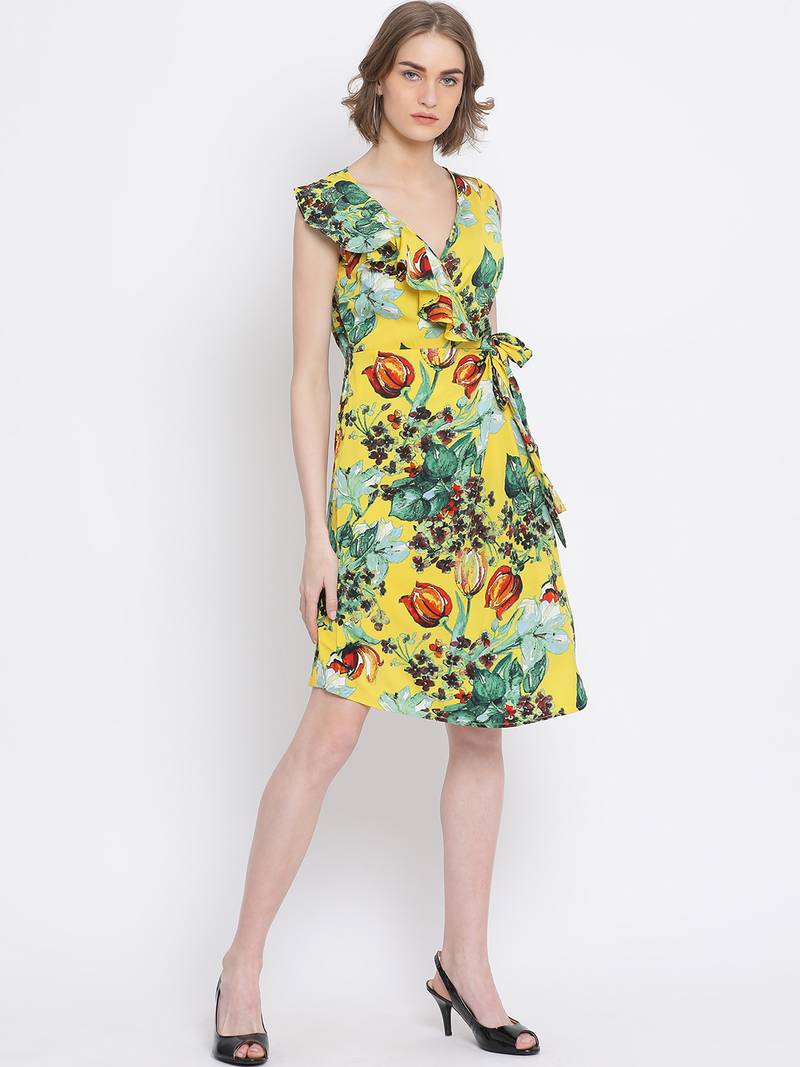 Tropical Amethyst Hi-Lo Skater Dress