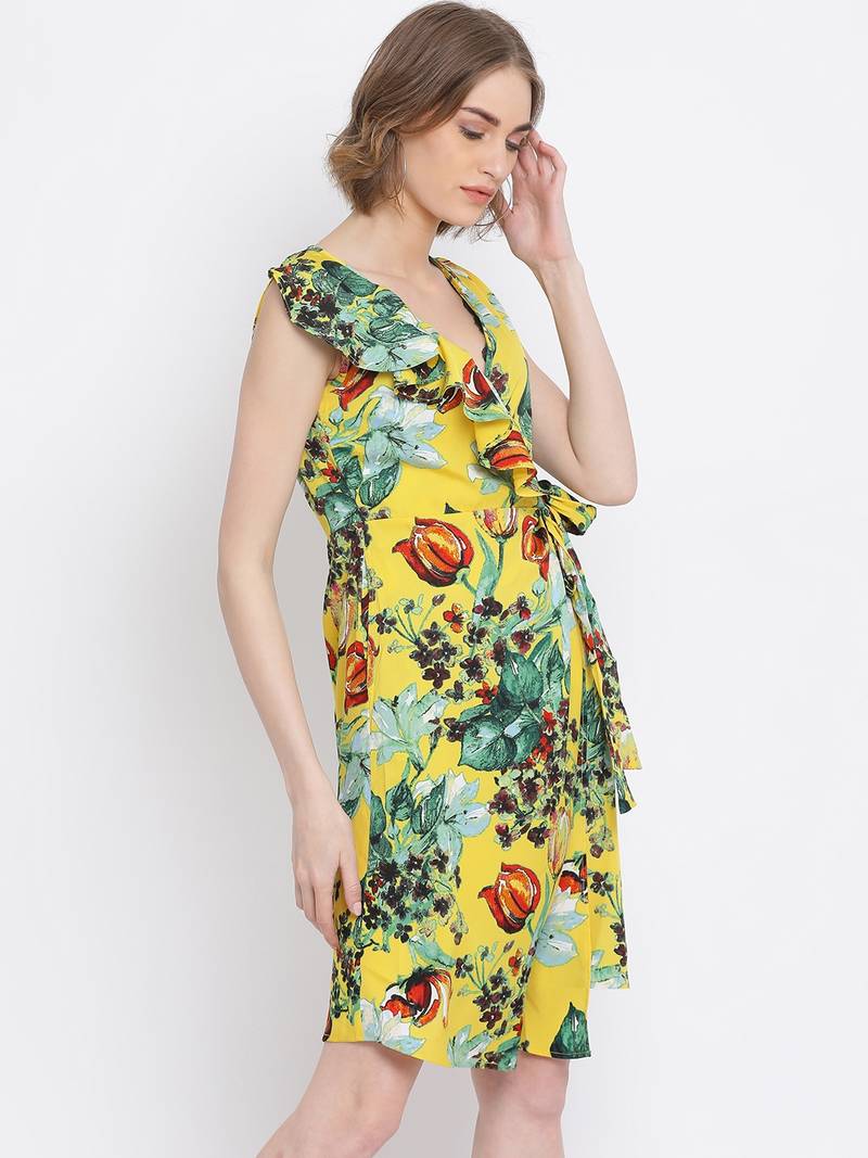 Tropical Amethyst Hi-Lo Skater Dress