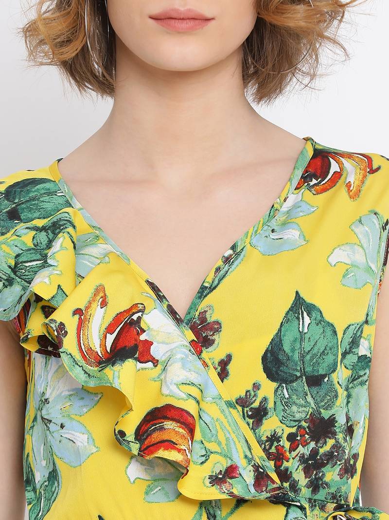 Tropical Amethyst Hi-Lo Skater Dress