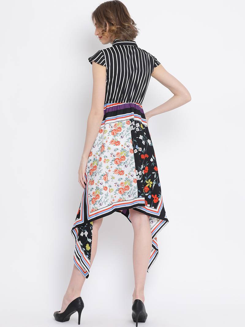 Floral Mayhem Hi-Lo Skater Dress