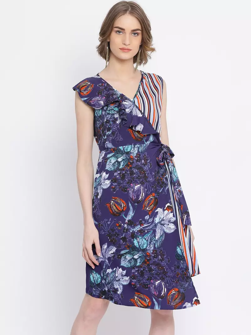 Floral Glamour Hi-Lo Skater Dress