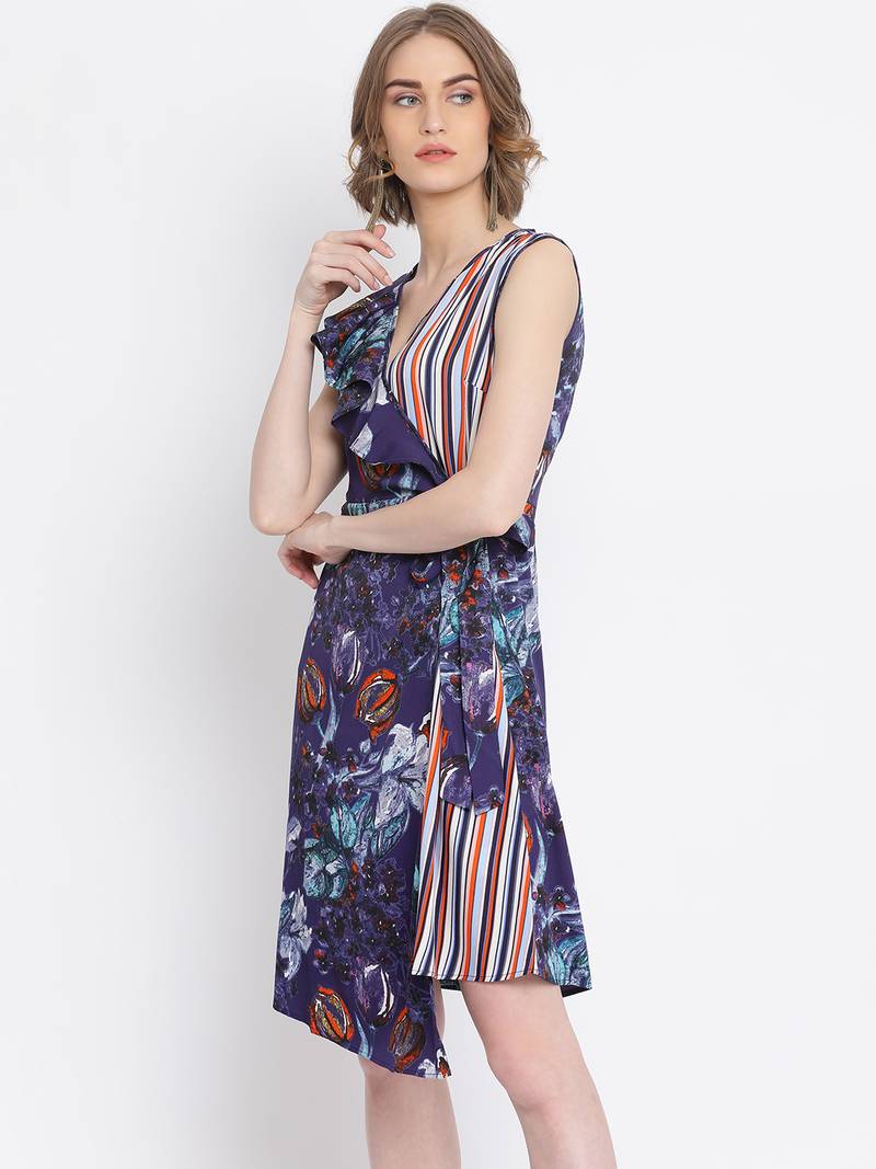 Floral Glamour Hi-Lo Skater Dress