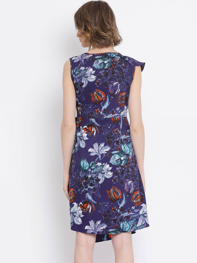 Floral Glamour Hi-Lo Skater Dress