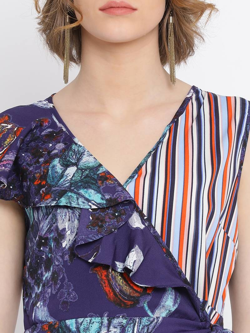 Floral Glamour Hi-Lo Skater Dress