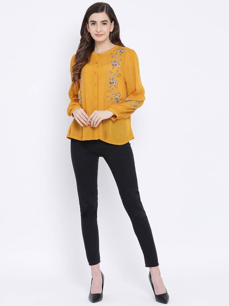 Sunshine Embro Pastel Women Shirt