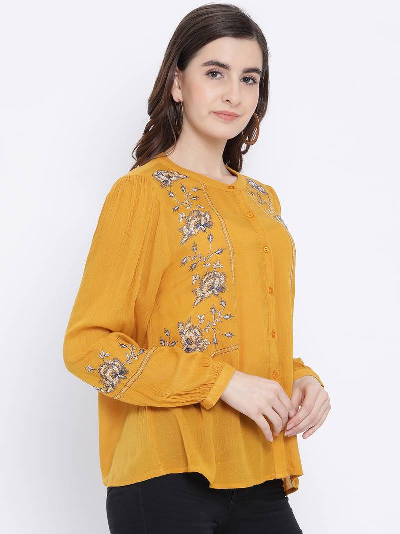 Sunshine Embro Pastel Women Shirt