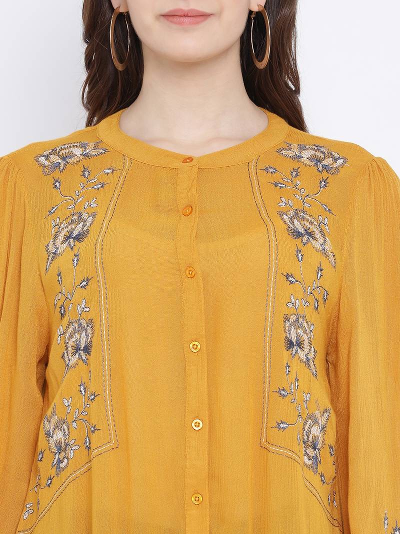 Sunshine Embro Pastel Women Shirt