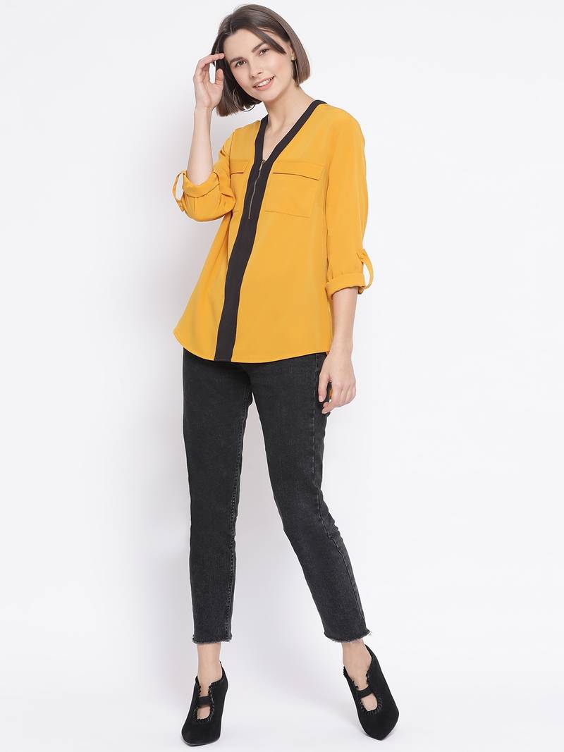 Mustard Rise Divine Women Top