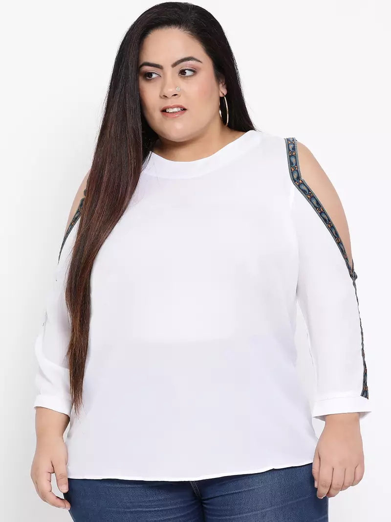 Emerald Glare Glam Plus Size Top