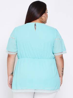Sky Mary Lace Empire Plus Top 4