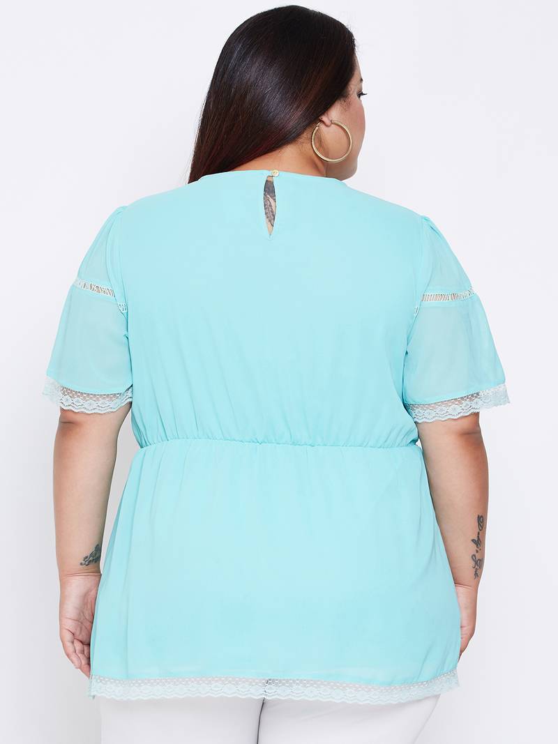 Sky Mary Lace Empire Plus Top
