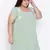 Sage Effect Embro Plus Size Tunic