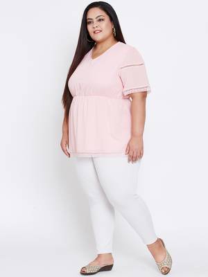 Chantelle Pink Lace Empire Plus Top 2