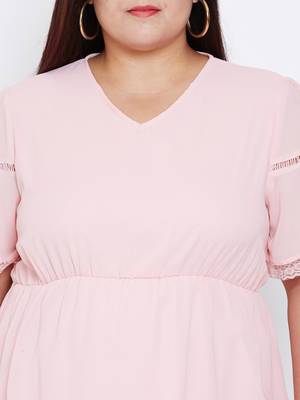 Chantelle Pink Lace Empire Plus Top 5