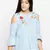 Whale Sky Sea Embroidered Top