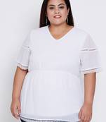 Pearl Edge Lace Empire Plus Top