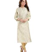 Green printed viscose ethnic-kurtis