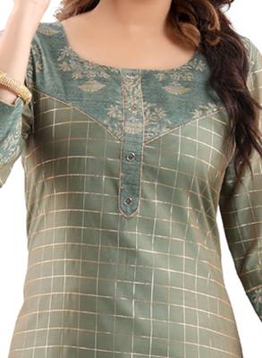 Green printed polyester ethnic-kurtis 5