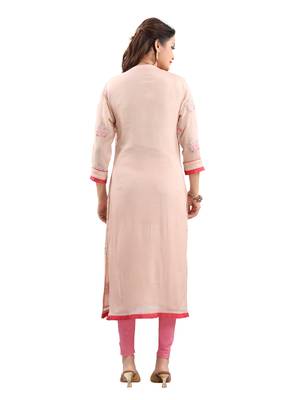 Pink embroidered viscose ethnic-kurtis 2