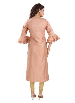 Pink plain viscose ethnic-kurtis 2