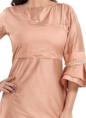 Pink plain viscose ethnic-kurtis 5