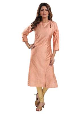 Pink printed viscose ethnic-kurtis 1
