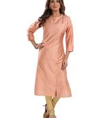 Pink printed viscose ethnic-kurtis