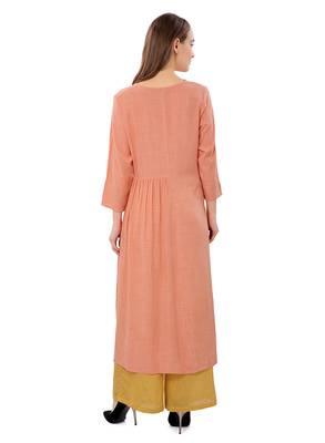 Pink embroidered viscose ethnic-kurtis 2