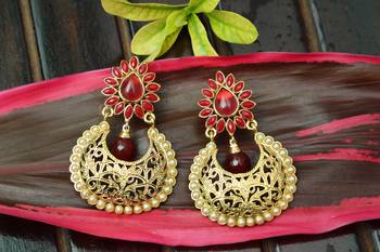 Red onyx earrings 1