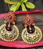 Red onyx earrings