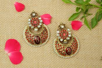 Pink onyx earrings 1