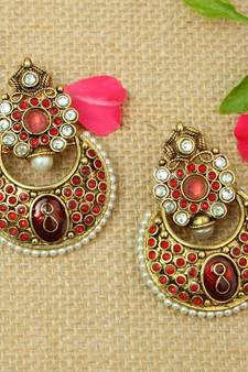 Pink onyx earrings