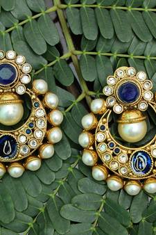Blue onyx earrings