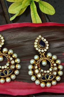 Blue onyx earrings