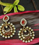 Red onyx earrings