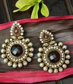 Purple onyx earrings