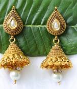 White onyx jhumkas