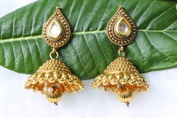 White onyx jhumkas 1