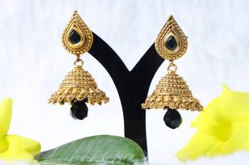 Black onyx jhumkas 2
