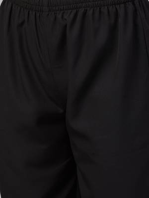 Black printed crepe kurta set 5