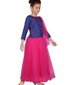 Pink woven silk stitched lehenga