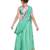 Green woven silk stitched lehenga