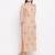 Women's  Beige Cotton Embroidered Straight Kurta Pant Set