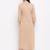 Women's  Beige Cotton Embroidered Straight Kurta Pant Set