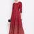 Women's  Maroon Rayon Floral Printed Anarkali Kurta Dress