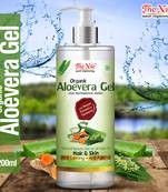 The Nile Organic 100% Pure Aloe Vera Gel with Neem & Turmeric Extracts For Anti Tanning + Anti Ageing